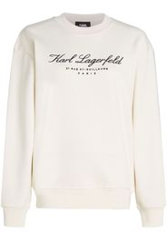 Karl Lagerfeld embroidery-logo sweatshirt - Weiß