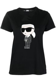 Karl Lagerfeld T-Shirt mit grafischem Print - Schwarz