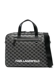 Karl Lagerfeld Aktentasche mit Monogramm-Print - Schwarz