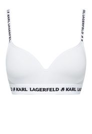 Karl Lagerfeld Wattierter BH mit Logo - Weiß