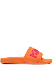 Karl Lagerfeld Kondo logo-embossed slides - Orange