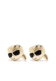 Karl Lagerfeld K/Ikonik Karl stud earrings - Gold