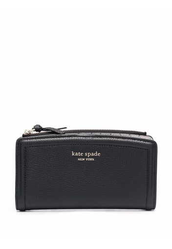 Kate Spade logo-lettering leather wallet - Schwarz