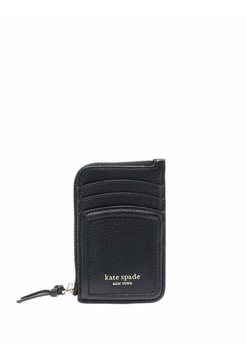 Kate Spade logo-lettering leather wallet - Schwarz