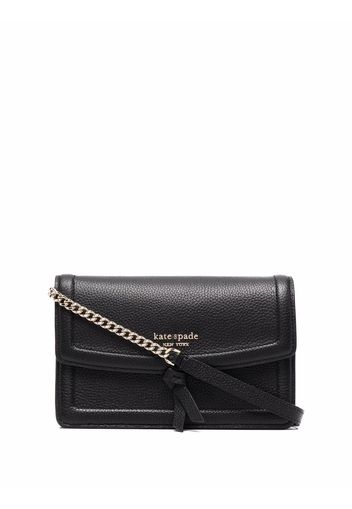 Kate Spade logo-plaque clutch bag - Schwarz