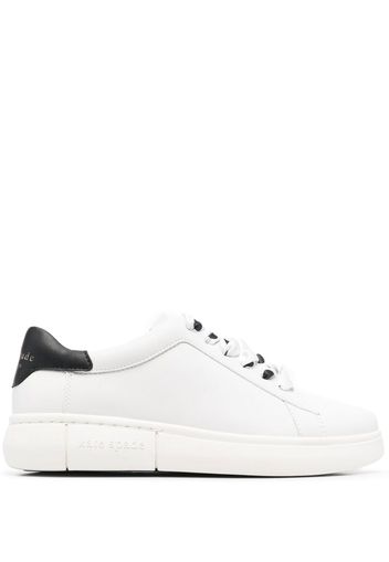 Kate Spade polka-dot lace leather sneakers - Weiß