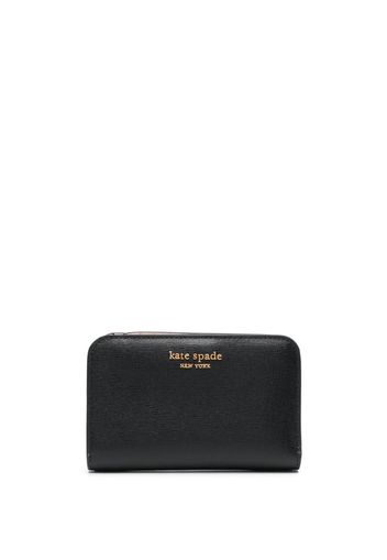 Kate Spade logo-plaque zip-fastening wallet - Schwarz