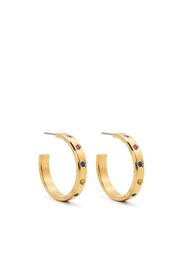 Kate Spade crystal-embellishmed hoop earings - Gold