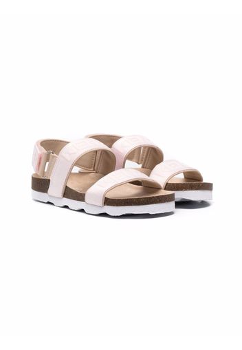 Kenzo Kids Riemensandalen mit Logo-Print - Rosa