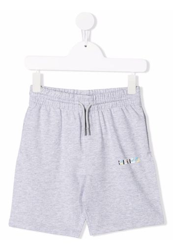 Kenzo Kids Jersey-Shorts mit Logo - Grau