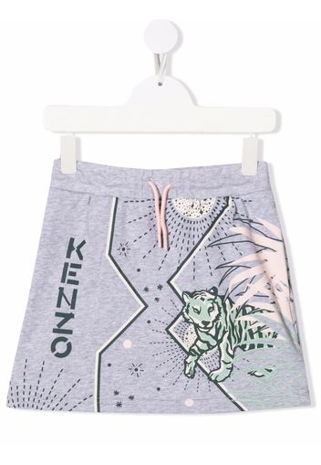 Kenzo Kids Rock mit Tiger-Print - Grau