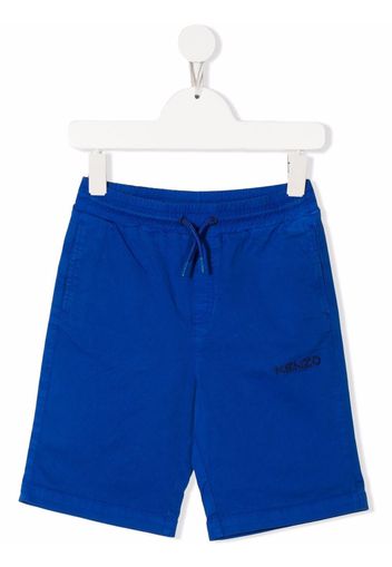 Kenzo Kids Joggingshorts mit Logo-Stickerei - Blau