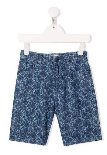 Kenzo Kids animal-print shorts - Blau