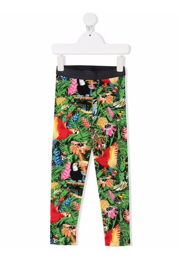 Kenzo Kids Leggings mit Dschungel-Print - Grau