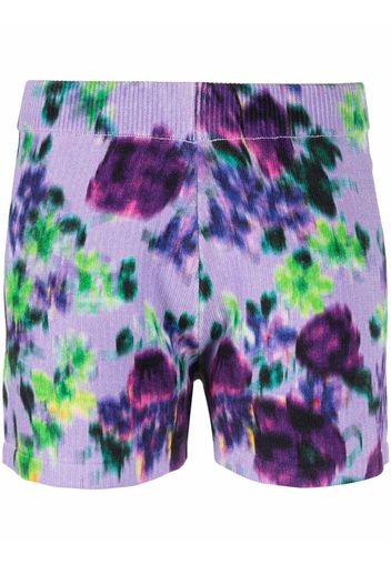 Kenzo knitted floral-print shorts - Violett