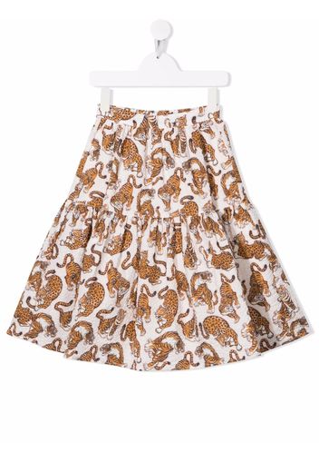 Kenzo Kids all-over tiger-print skirt - Rosa