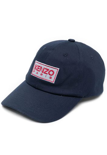 Kenzo logo patch cap - Blau