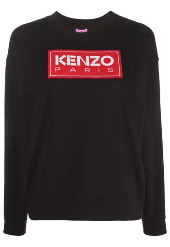 Kenzo logo patch crew-neck sweatshirt - Schwarz