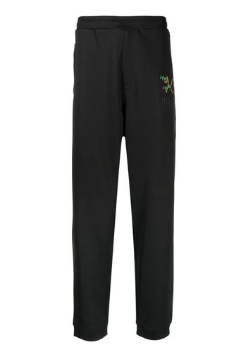 KENZO crest logo-embroidered track pants - Schwarz