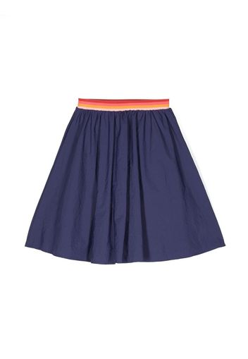 Kenzo Kids animal-print stripe-waist skirt - Blau