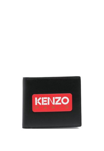 Kenzo logo-print bi-fold wallet - Schwarz