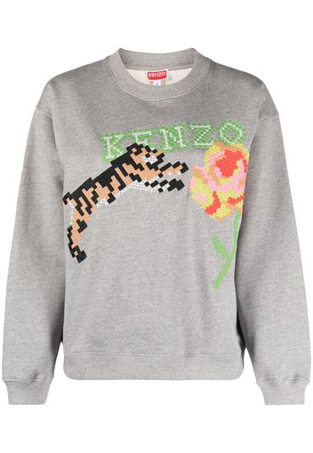 Kenzo tiger logo sweatshirt - Grau