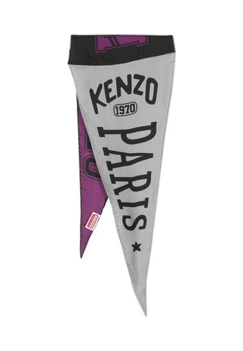 Kenzo logo-print silk scarf - Violett