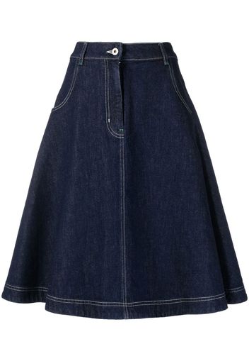 Kenzo high-rise denim A-list skirt - Blau