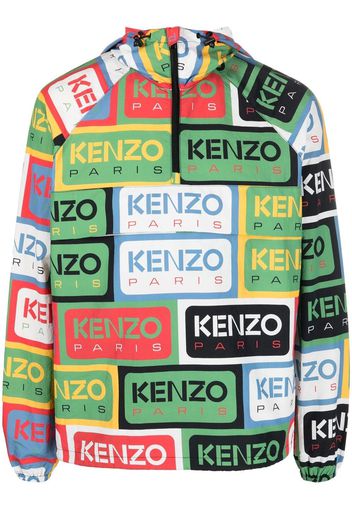 Kenzo Kenzo Labels half-zip windbreaker - Grün