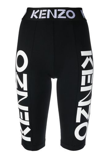 Kenzo logo-print legging-like shorts - Schwarz