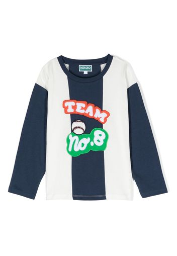 Kenzo Kids graphic-print cotton sweatshirt - Blau