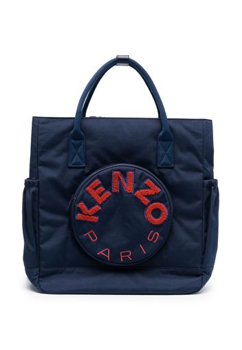 Kenzo Kids logo-embossed changing bag - Blau