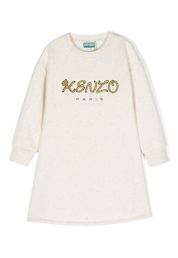 Kenzo Kids Kleid mit Logo-Print - Nude