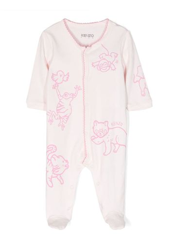 Kenzo Kids Strampler mit grafischem Print - Rosa