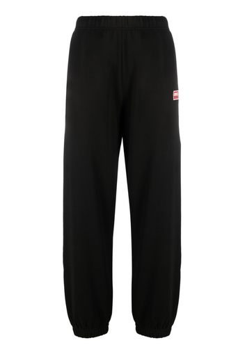 Kenzo logo-embroidered cotton track pants - Schwarz