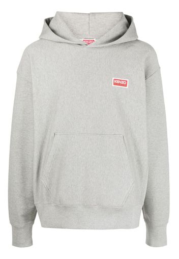 Kenzo logo-print cotton hoodie - Grau