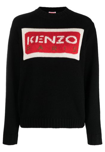 Kenzo Paris logo-intarsia jumper - Schwarz