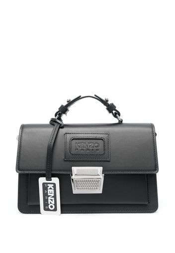 Kenzo logo-debossed leather tote bag - Schwarz