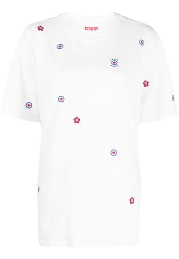 Kenzo logo-embroidered lyocell T-shirt - Weiß