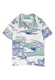 Kenzo Kids Hemd mit grafischem Print - Weiß