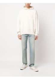 Kenzo logo-patch straight-leg trousers - Blau