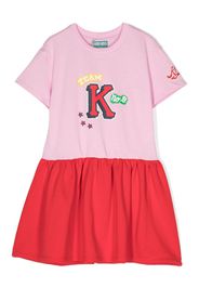 Kenzo Kids Kleid mit Logo-Print - Rosa
