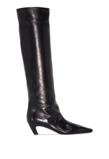 KHAITE Davis 45mm knee-high boots - Schwarz