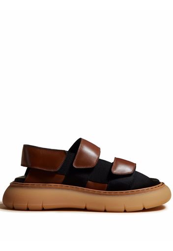 KHAITE Murray chunky leather sandals - Braun