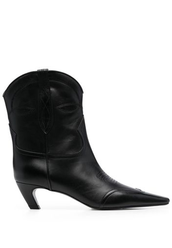 KHAITE leather Western boots - Schwarz