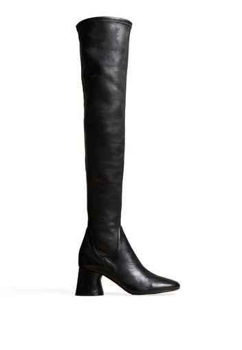 KHAITE 63mm heeled leather boots - Schwarz