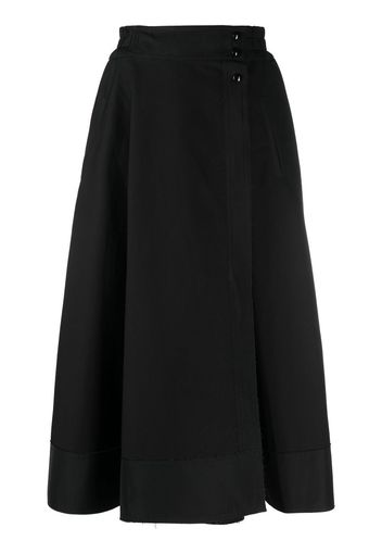 KHAITE side-buttoned A-line skirt - Schwarz