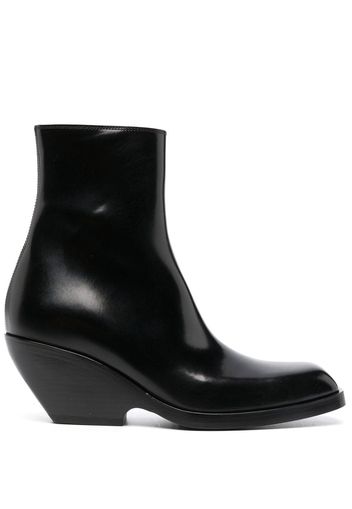 KHAITE square-toe ankle boots - Schwarz