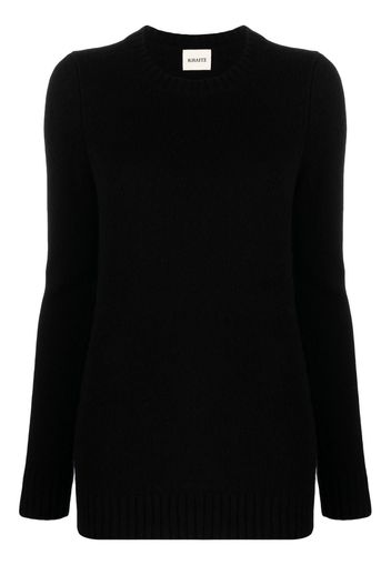 KHAITE crew-neck knitted jumper - Schwarz