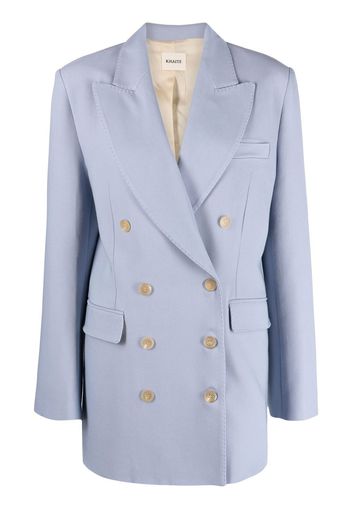 KHAITE The Balton double-breasted blazer - Blau